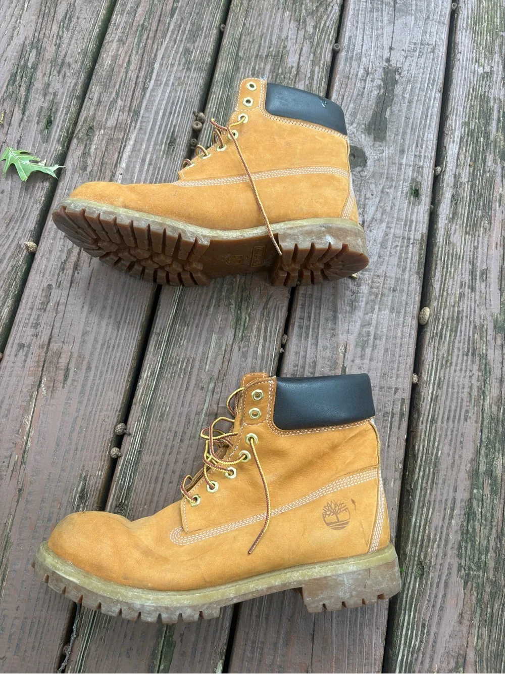 Timberland Men's Wheat/Tan Nubuck Lace-Up Work Boots